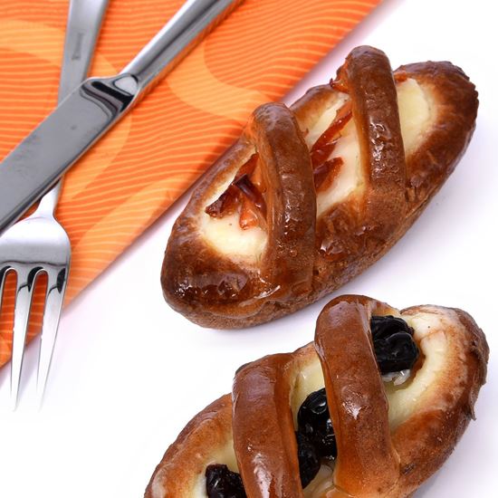 تصویر شیرینی تارت میوه قایقی